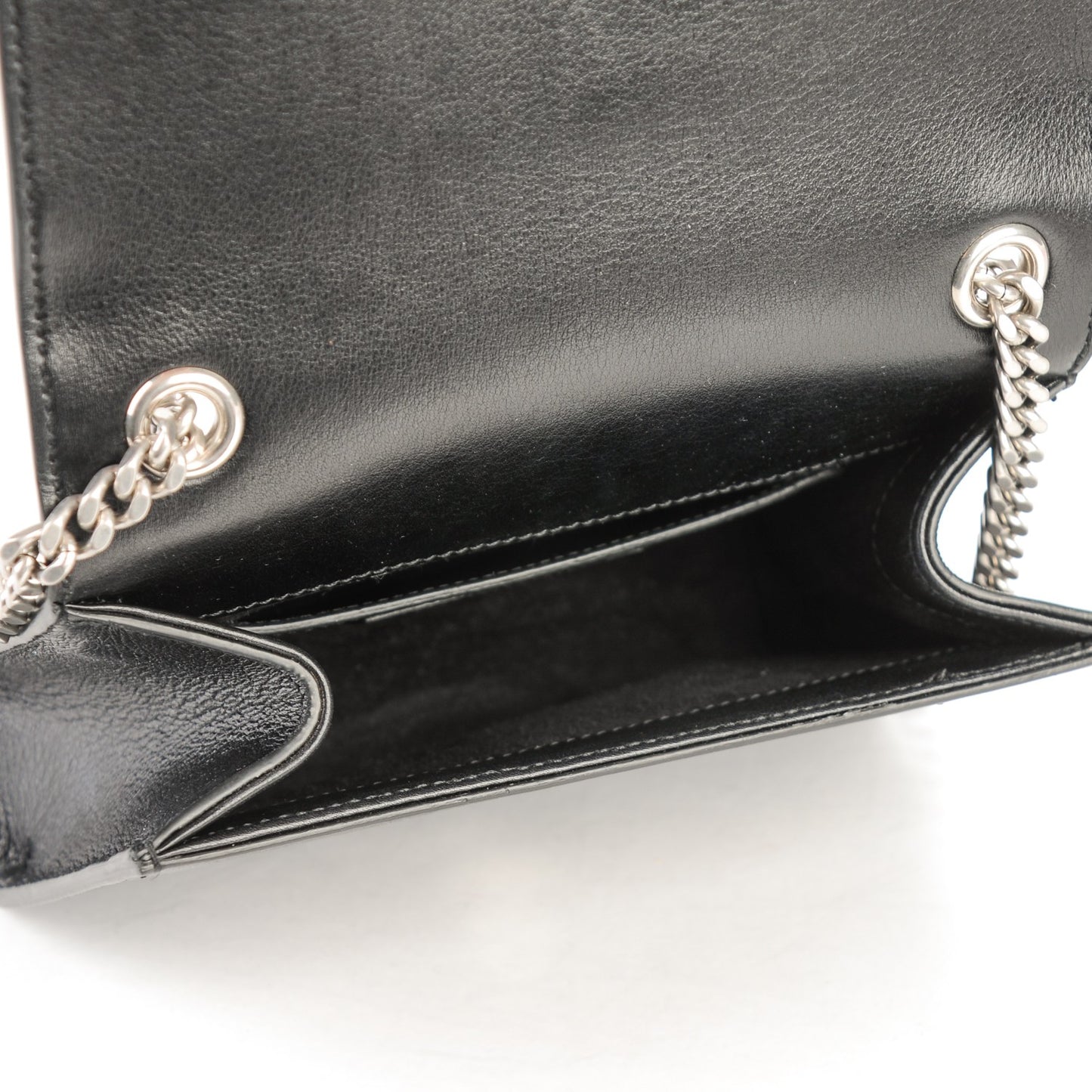 Calfskin Embellished Small Monogram Kate Satchel Black