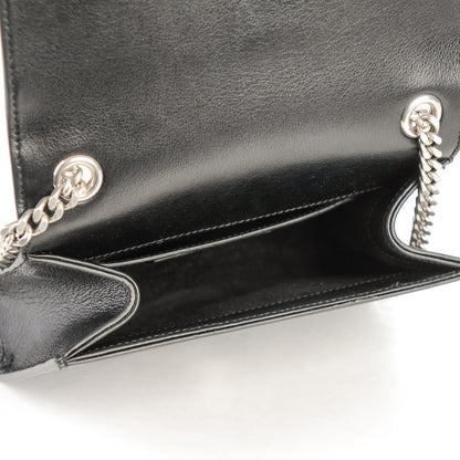 Saint Laurent Calfskin Embellished Small Monogram Kate Satchel Black 5 of 6