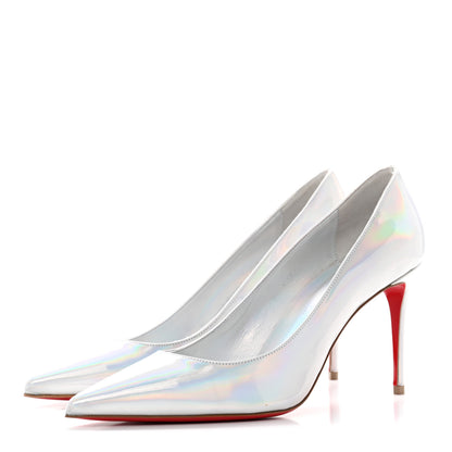 Christian Louboutin Patent Psychic Kate 85 Pumps 38 White 3 of 8