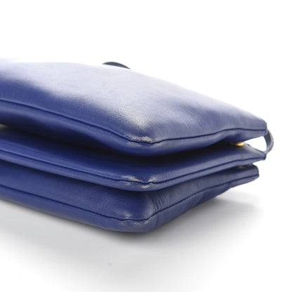 Celine Lambskin Small Trio Crossbody Bag Violet Blue 9 of 11