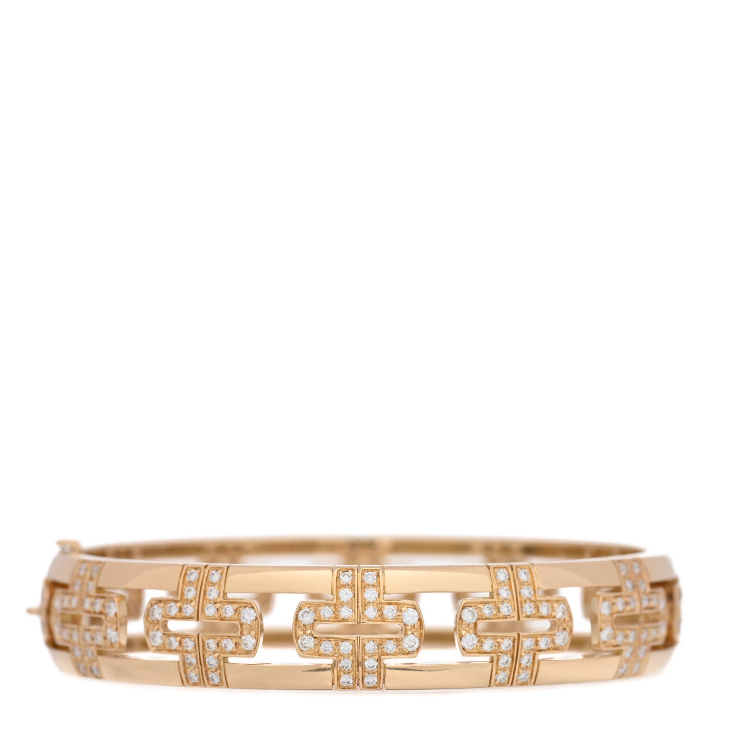 Bulgari 18K Yellow Gold Diamond Parentesi Bangle Bracelet 2 of 3