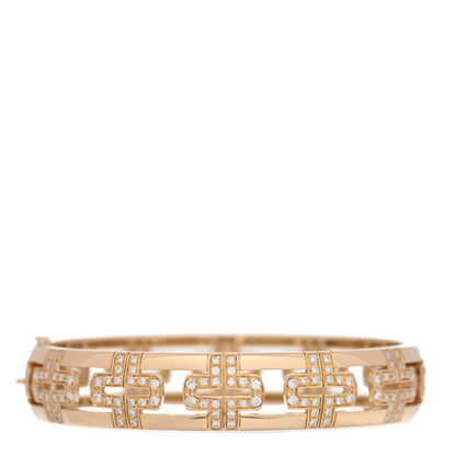 Bulgari 18K Yellow Gold Diamond Parentesi Bangle Bracelet 2 of 3