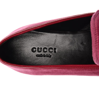 Gucci Velvet Horsebit Womens Jordaan Loafers 36.5 Light Raspberry Rose 6 of 7
