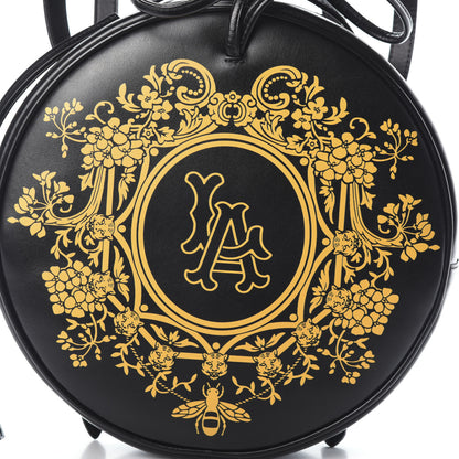 Gucci Calfskin LA Round Backpack Black Gold 6 of 8