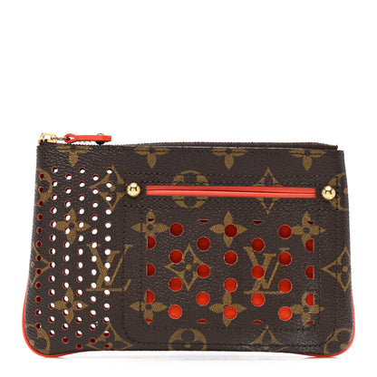 Louis Vuitton Monogram Perforated Pochette Plat Orange 1 of 7