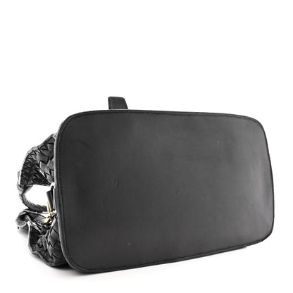 Bottega Veneta Nappa Intrecciato Shoulder Bag Black 4 of 14