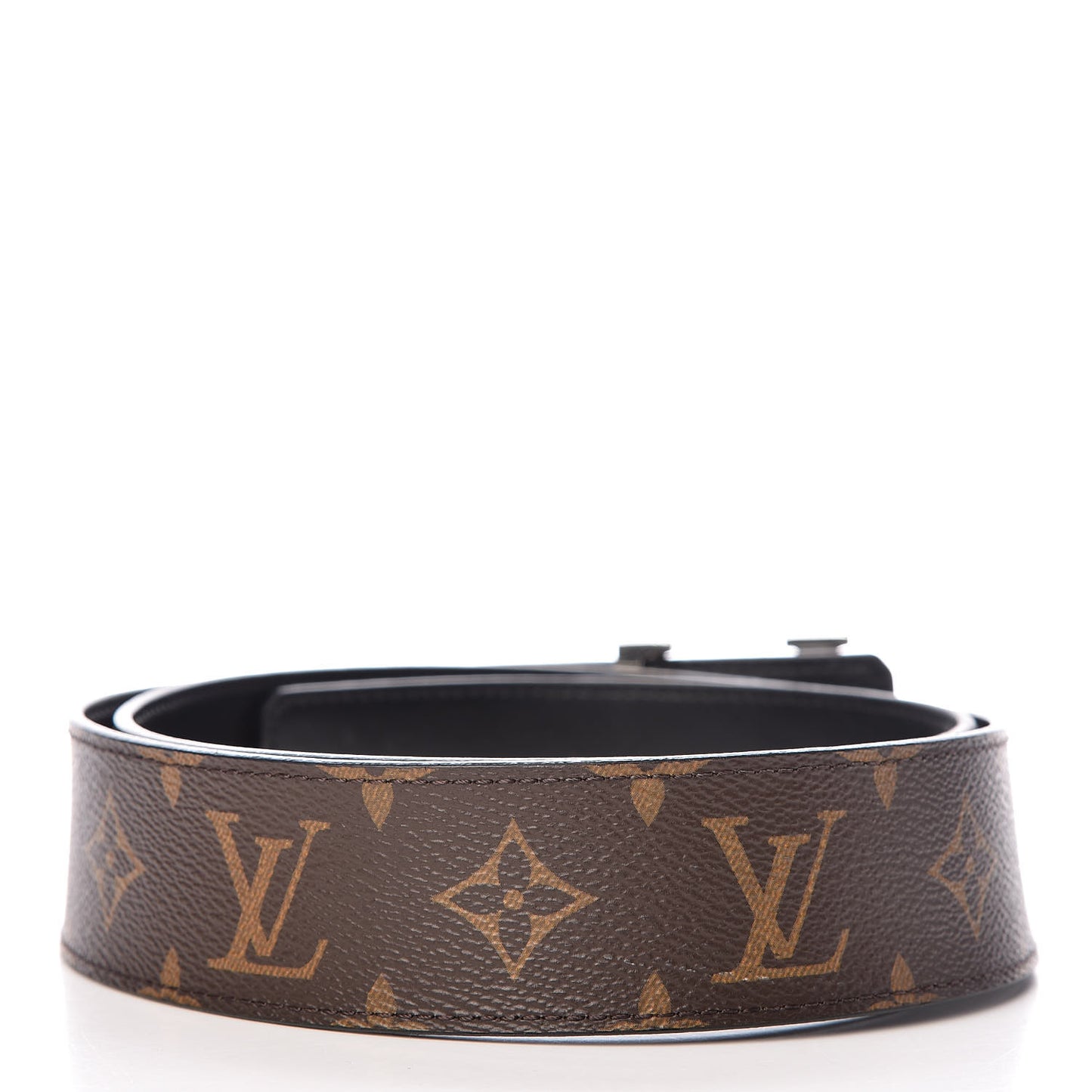 Calfskin Monogram 40mm LV Initiales Reversible Belt 90 36 Black