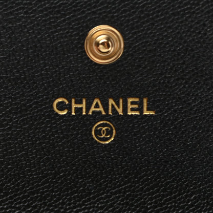 Chanel Caviar Quilted Boy Flap Card Holder Black 6 of 9