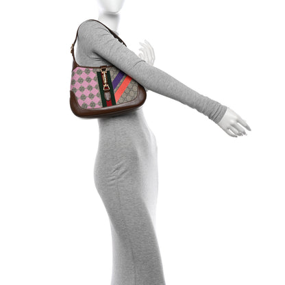 Gucci GG Supreme Monogram Azalea Calfskin Print Web Small Jackie 1961 Hobo Multicolor 2 of 11