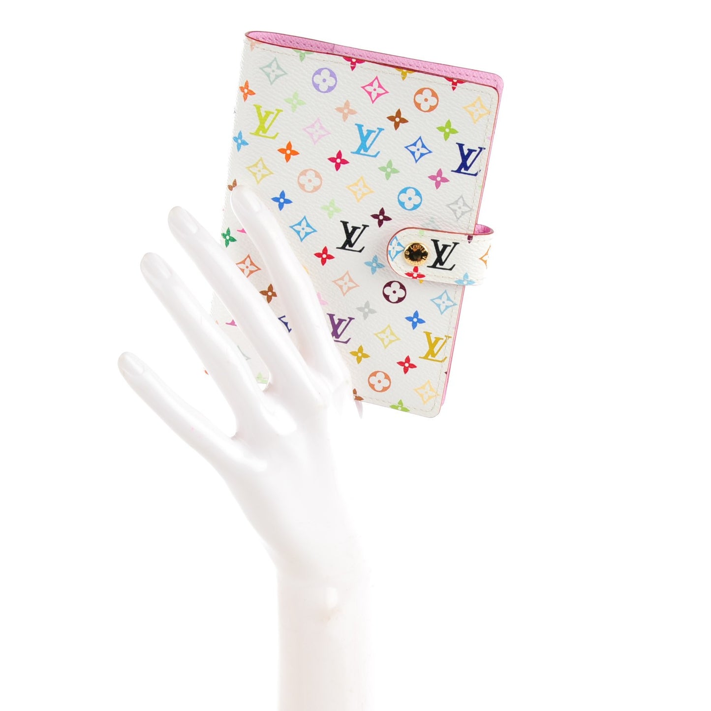 Monogram Multicolor Small Ring Agenda Cover White Litchi