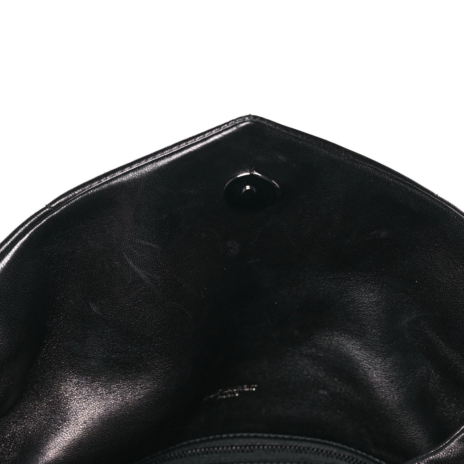 Saint Laurent Lambskin Quilted Monogram Monochrome Small Loulou Puffer Chain Satchel Black 13 of 13