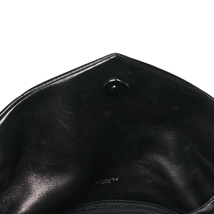 Saint Laurent Lambskin Quilted Monogram Monochrome Small Loulou Puffer Chain Satchel Black 13 of 13