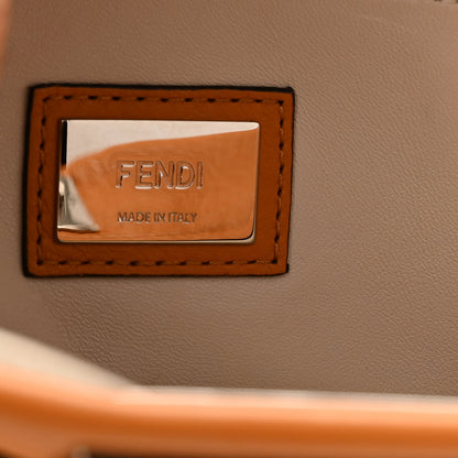 Fendi Vitello Seta Shiny Nappa Plexiglass Granite Medium Peekaboo Iconic Satchel Ginger Latte 6 of 11