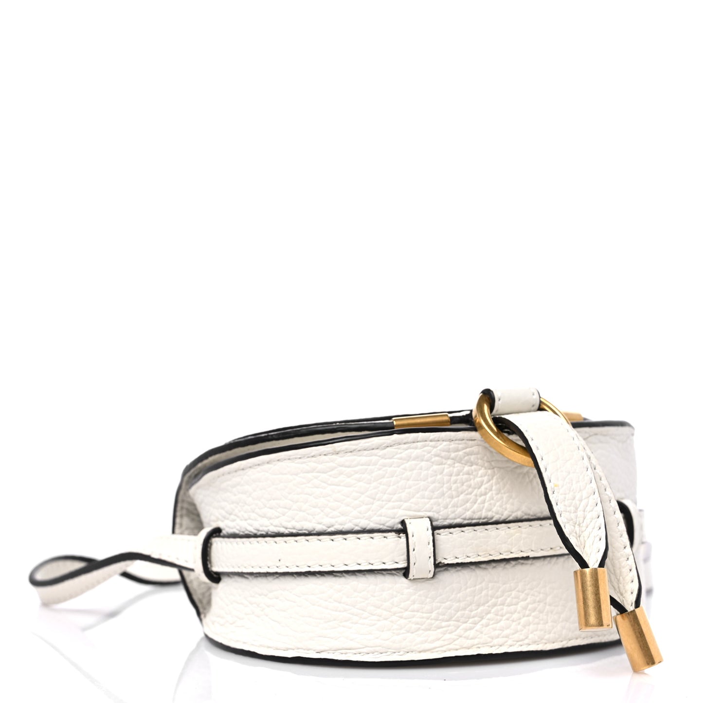 Calfskin Nano Marcie Saddle Bag White