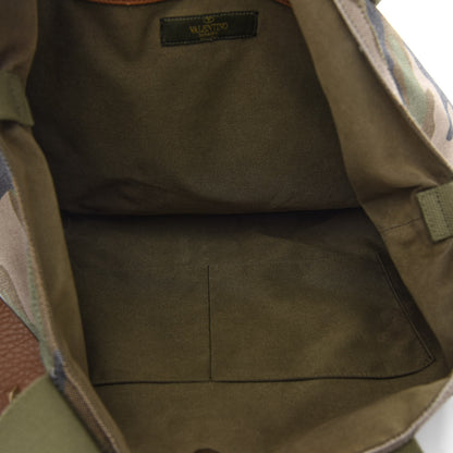 Valentino Garavani Canvas Calfskin Camouflage Tote Multicolor 7 of 8
