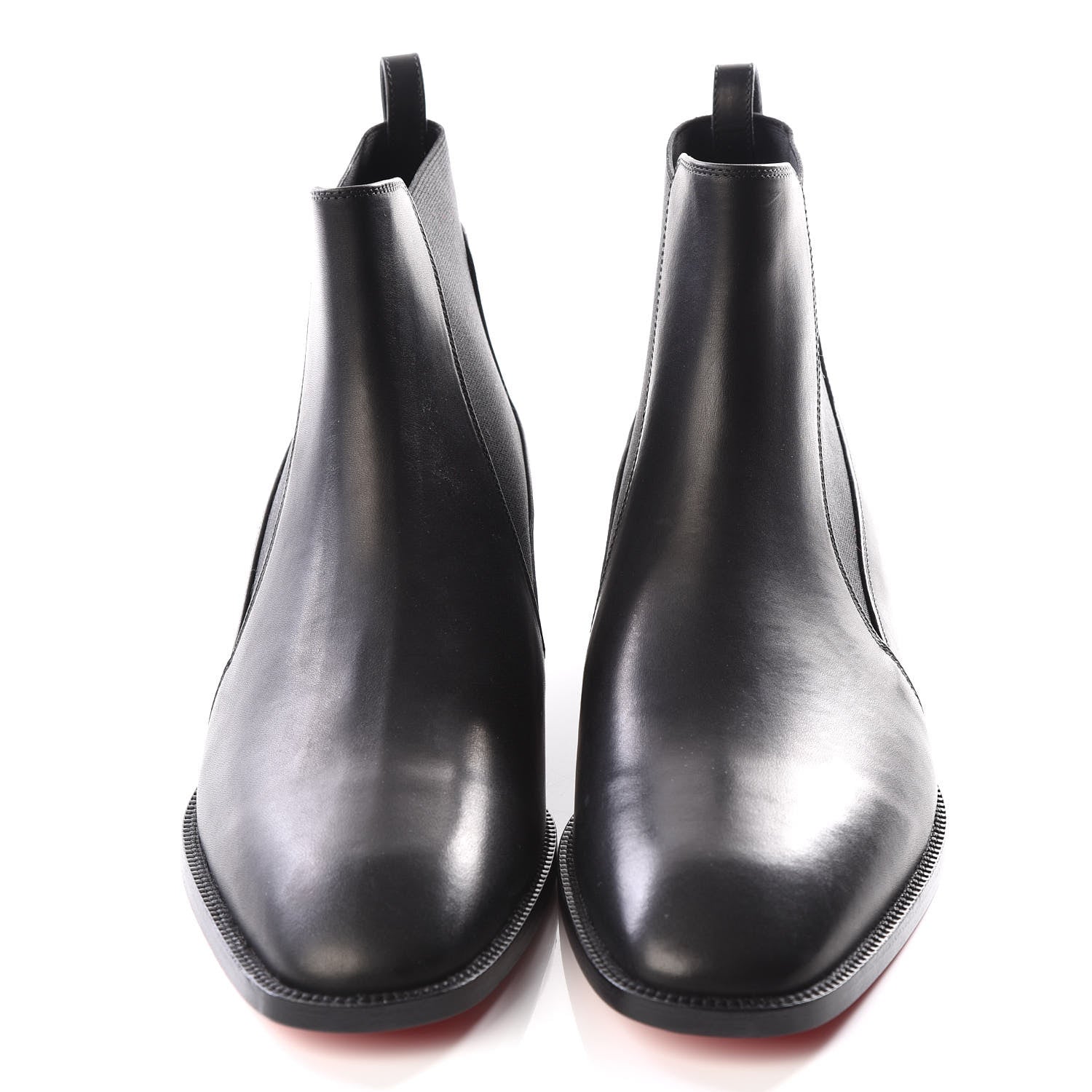 Christian Louboutin Calfskin Ingrassato Womens Marmada Flat Chelsea Boots 41 Black 3 of 8