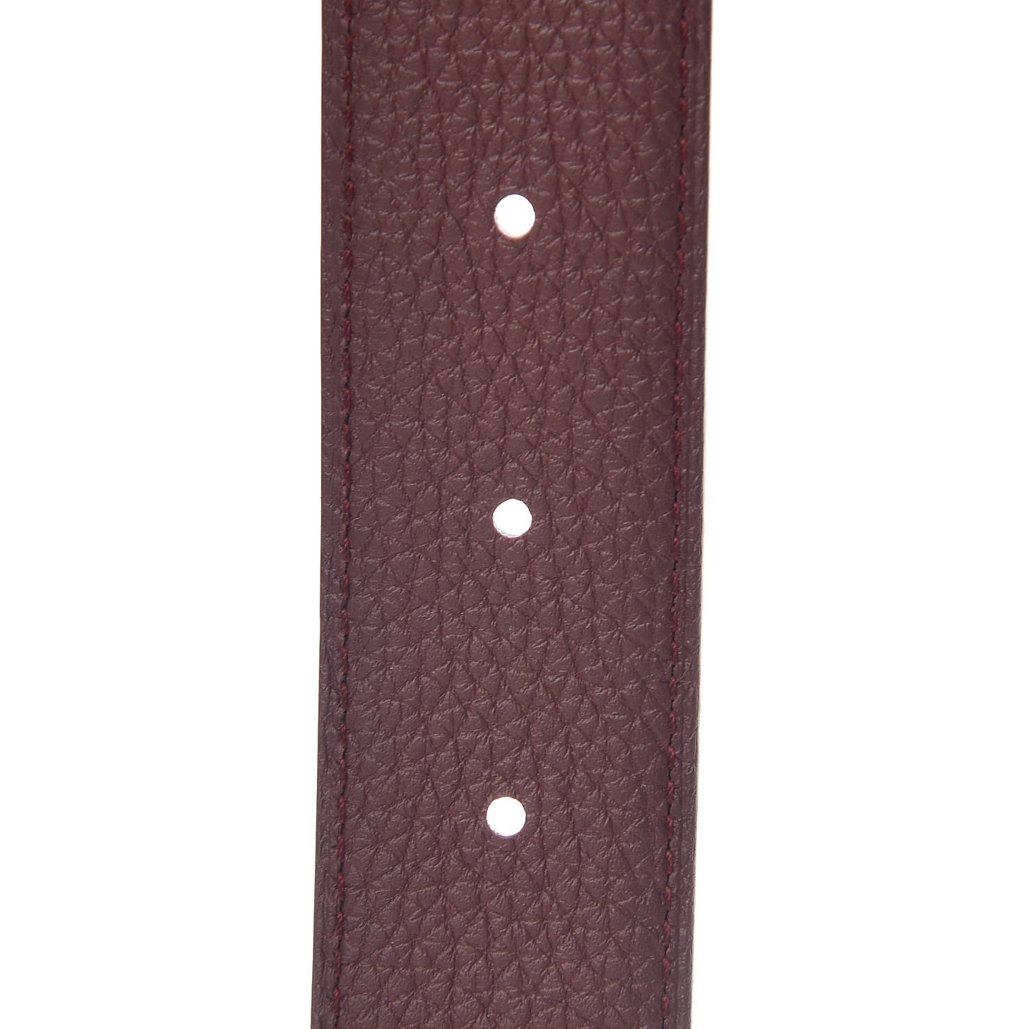 Hermes Box Togo 32mm Guilloche H Belt 85 Black Bordeaux 5 of 6