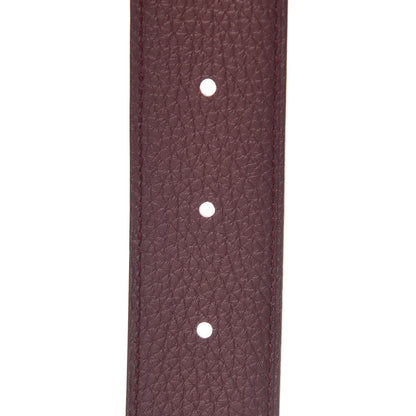 Hermes Box Togo 32mm Guilloche H Belt 85 Black Bordeaux 5 of 6