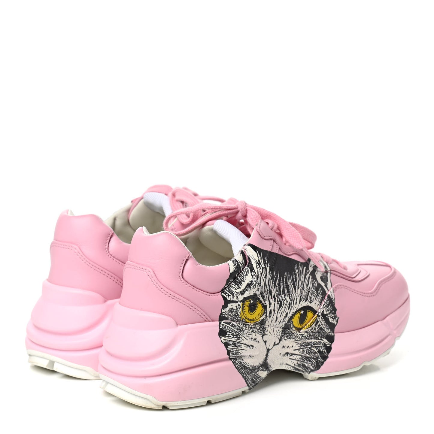 Calfskin Mystic Cat Rhyton Sneakers 35.5 Sugar Pink