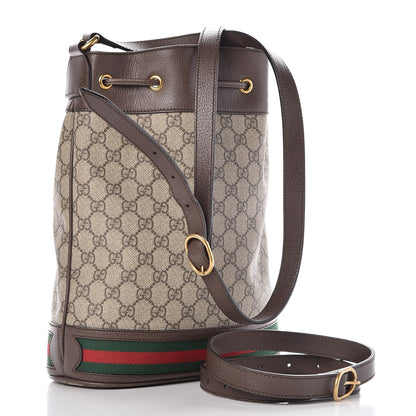 Gucci GG Supreme Monogram Web Ophidia Bucket Bag Brown 3 of 7
