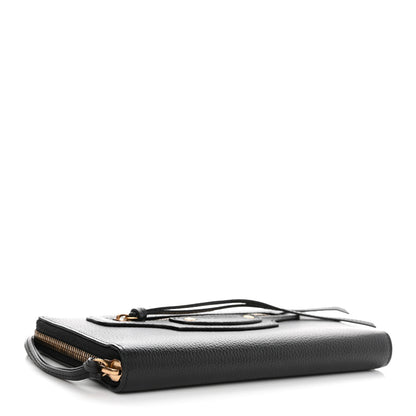 Balenciaga Grained Calfskin Neo Classic Gold Hardware Continental Zip Around Wallet Black 4 of 8