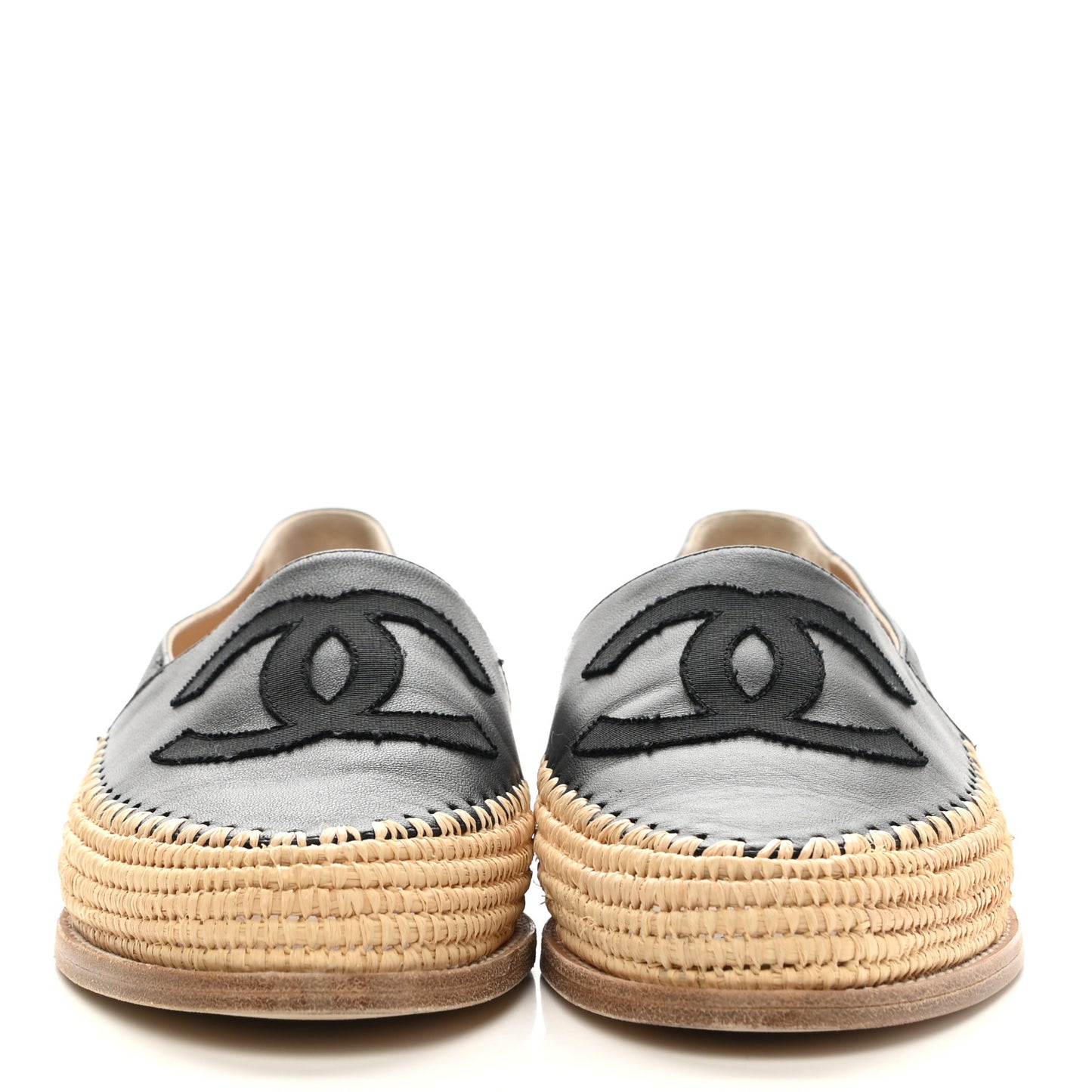 Lambskin Grosgrain CC Espadrilles 40 Black