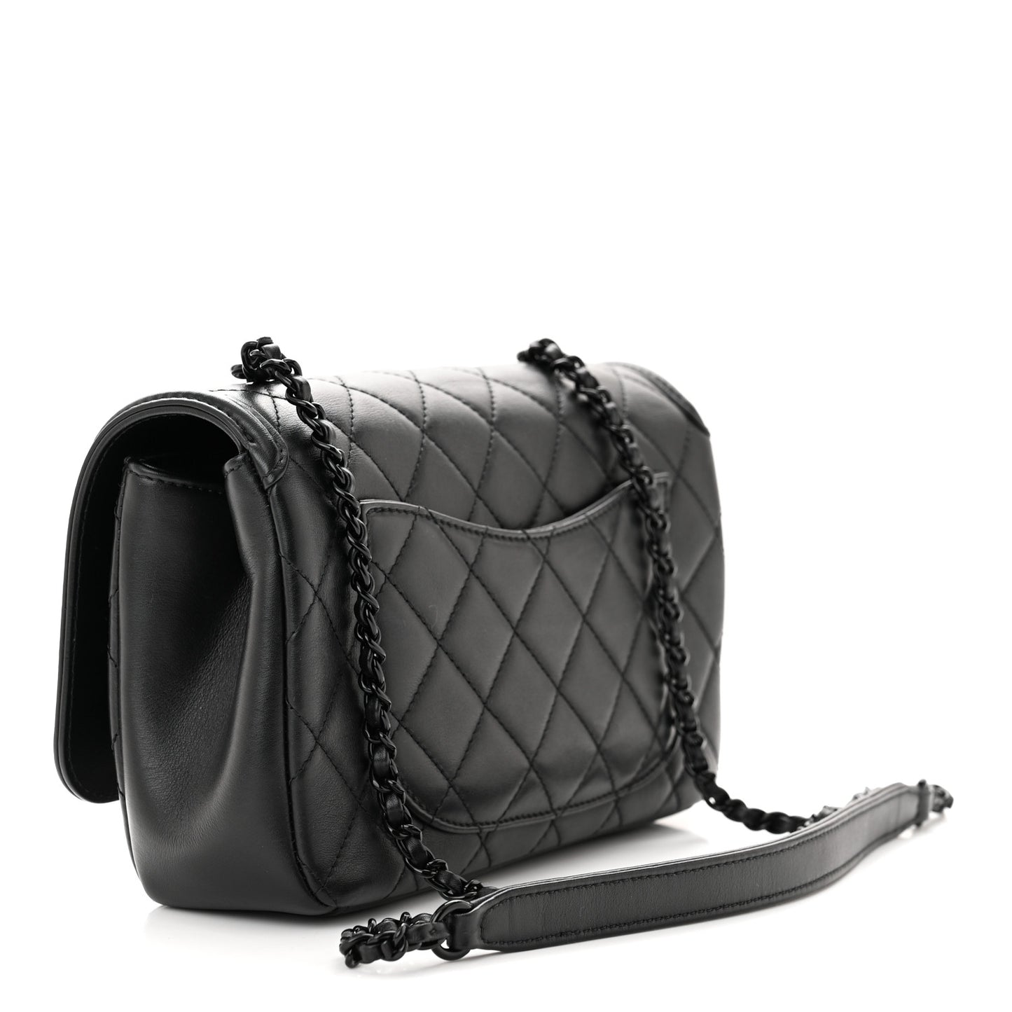 Lambskin Quilted Small CC Filigree Flap Black