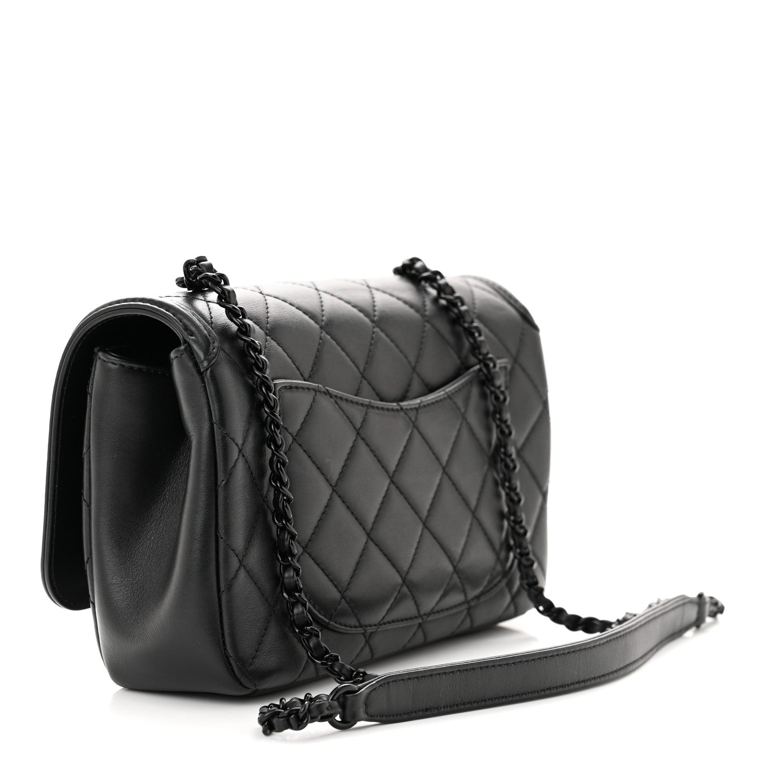 Chanel Lambskin Quilted Small CC Filigree Flap Black 3 of 10