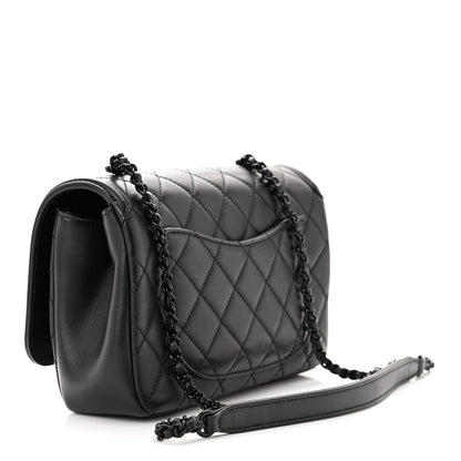 Chanel Lambskin Quilted Small CC Filigree Flap Black 3 of 10