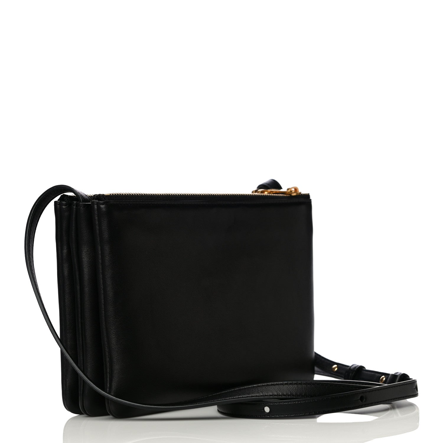 Celine Lambskin Small Trio Crossbody Bag Black 3 of 10