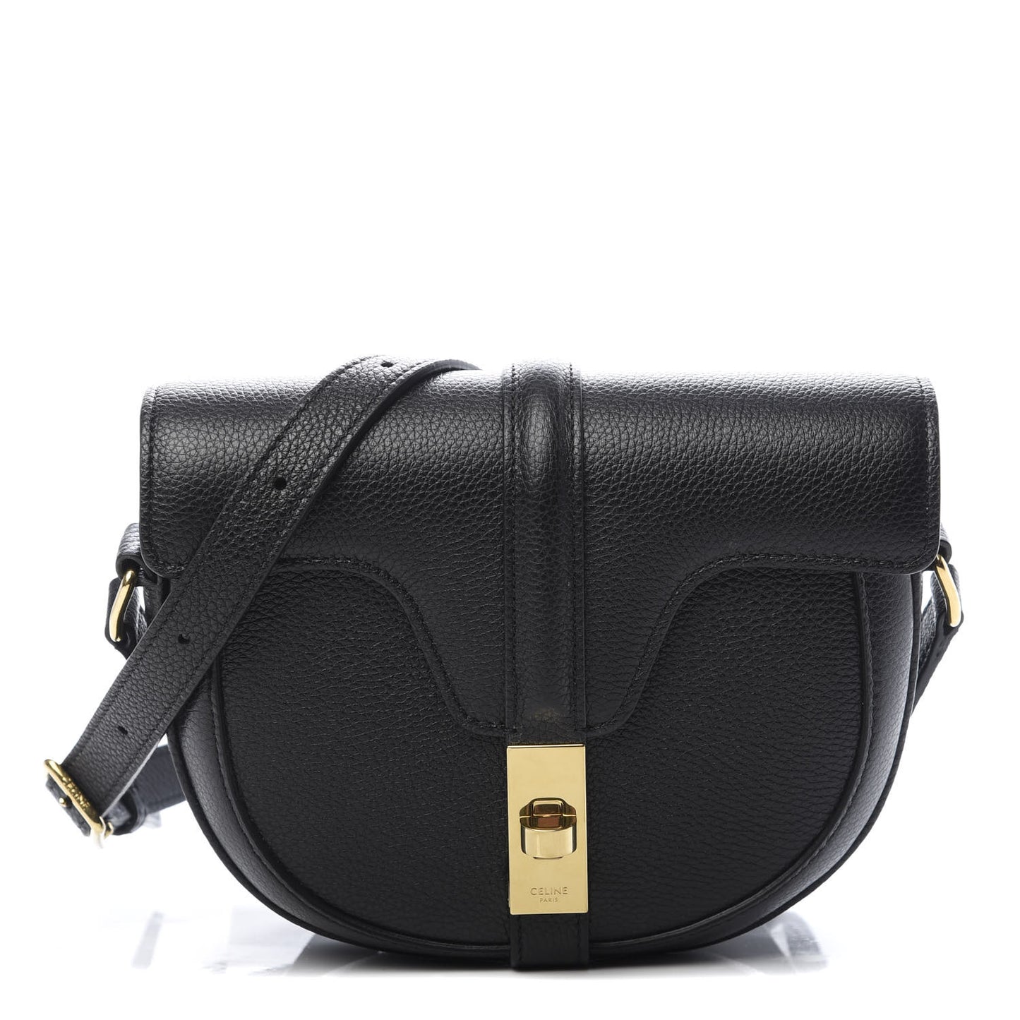 Grained Calfskin Besace Small 16 Black