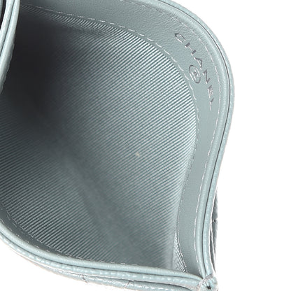 Chanel Caviar Quilted Card Holder Blue 5 of 9