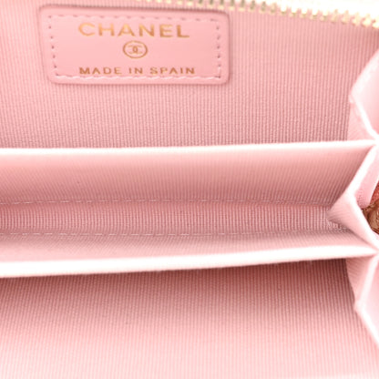 Chanel Caviar Quilted Zip Coin Purse Light Pink 5 of 9