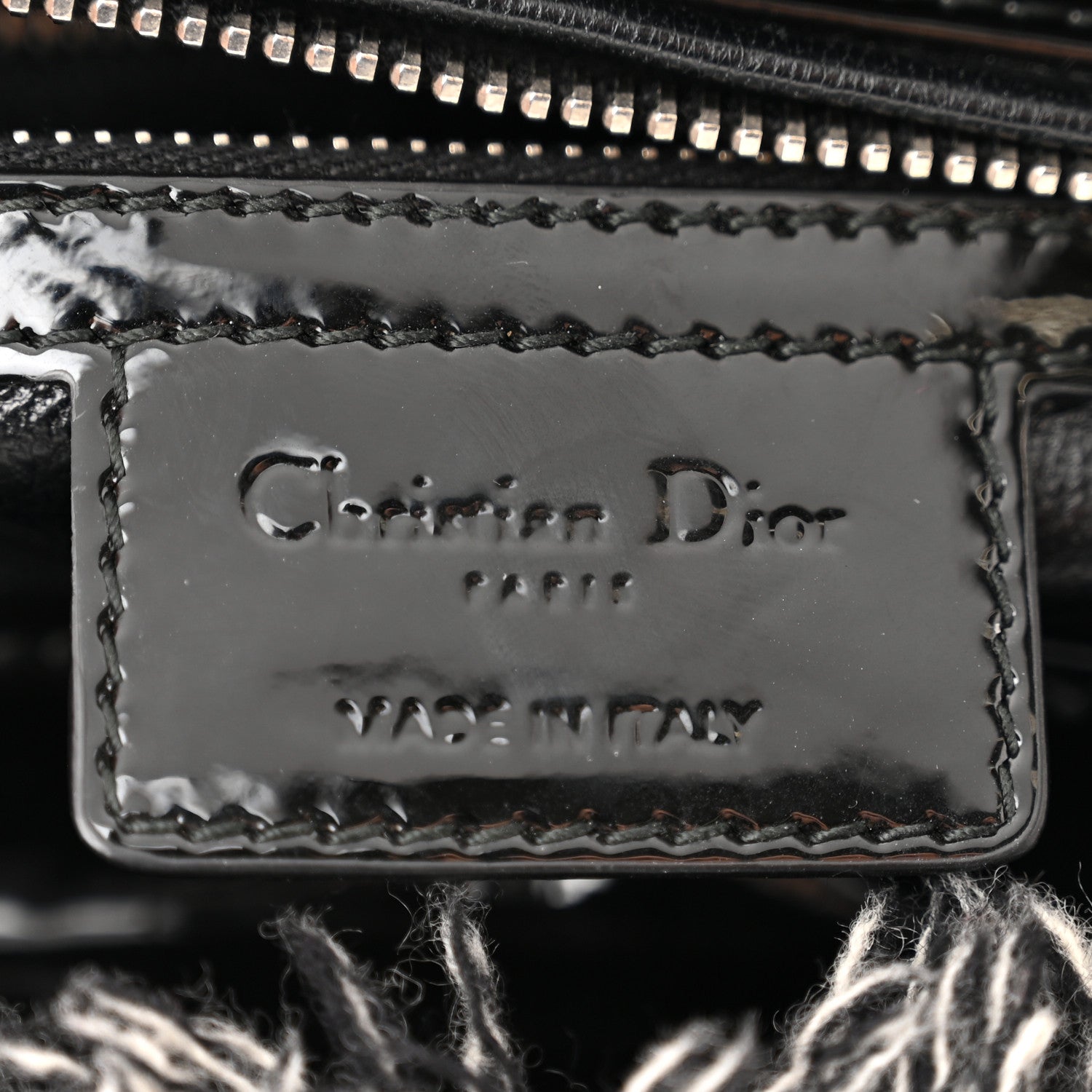 Christian Dior Denim Fringe Medium Lady Dior Grey 6 of 11