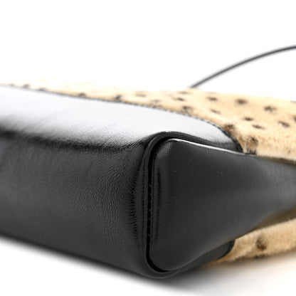 Chanel Shiny Lambskin Pony Hair Cheetah Printed Mini 31 Shopping Bag Light Beige Black 9 of 9