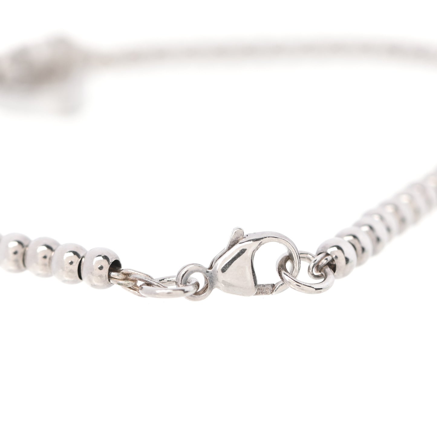 Sterling Silver 3mm Return to Tiffany Heart Lock Bead Bracelet