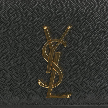 Saint Laurent Grain De Poudre Monogram Cassandre Clutch Black 9 of 9