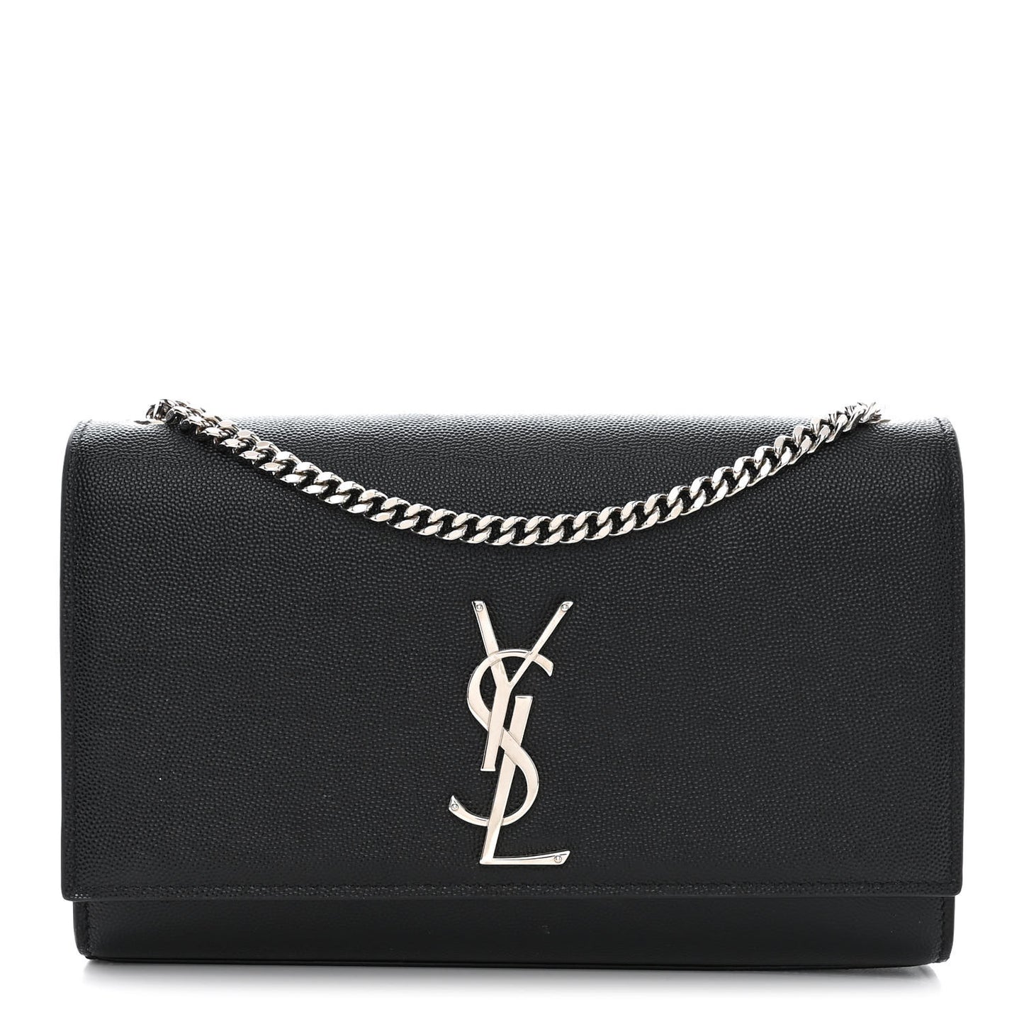 Grain De Poudre Medium Classic Monogram Kate Satchel Black