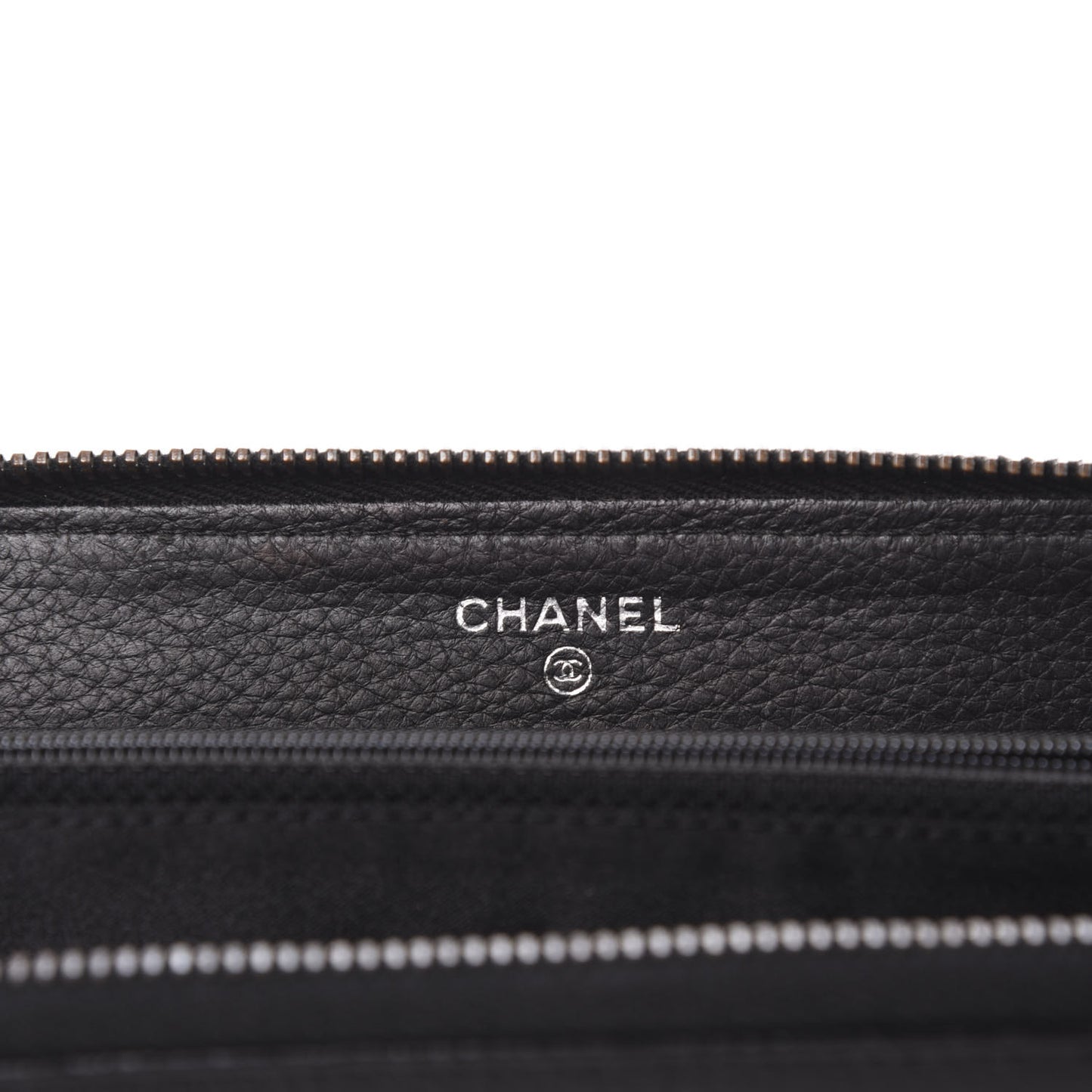 Calfskin Large Timeless Zip Around Wallet Black