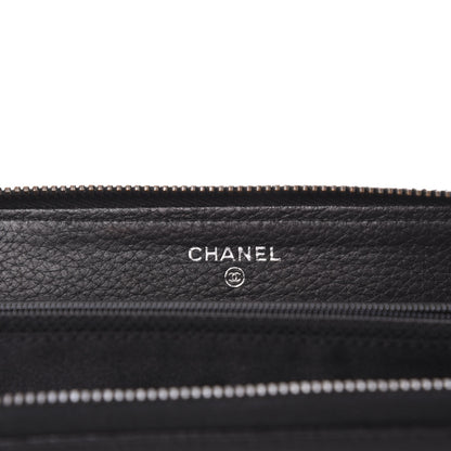 Chanel Calfskin Large Timeless Zip Around Wallet Black 7 of 11