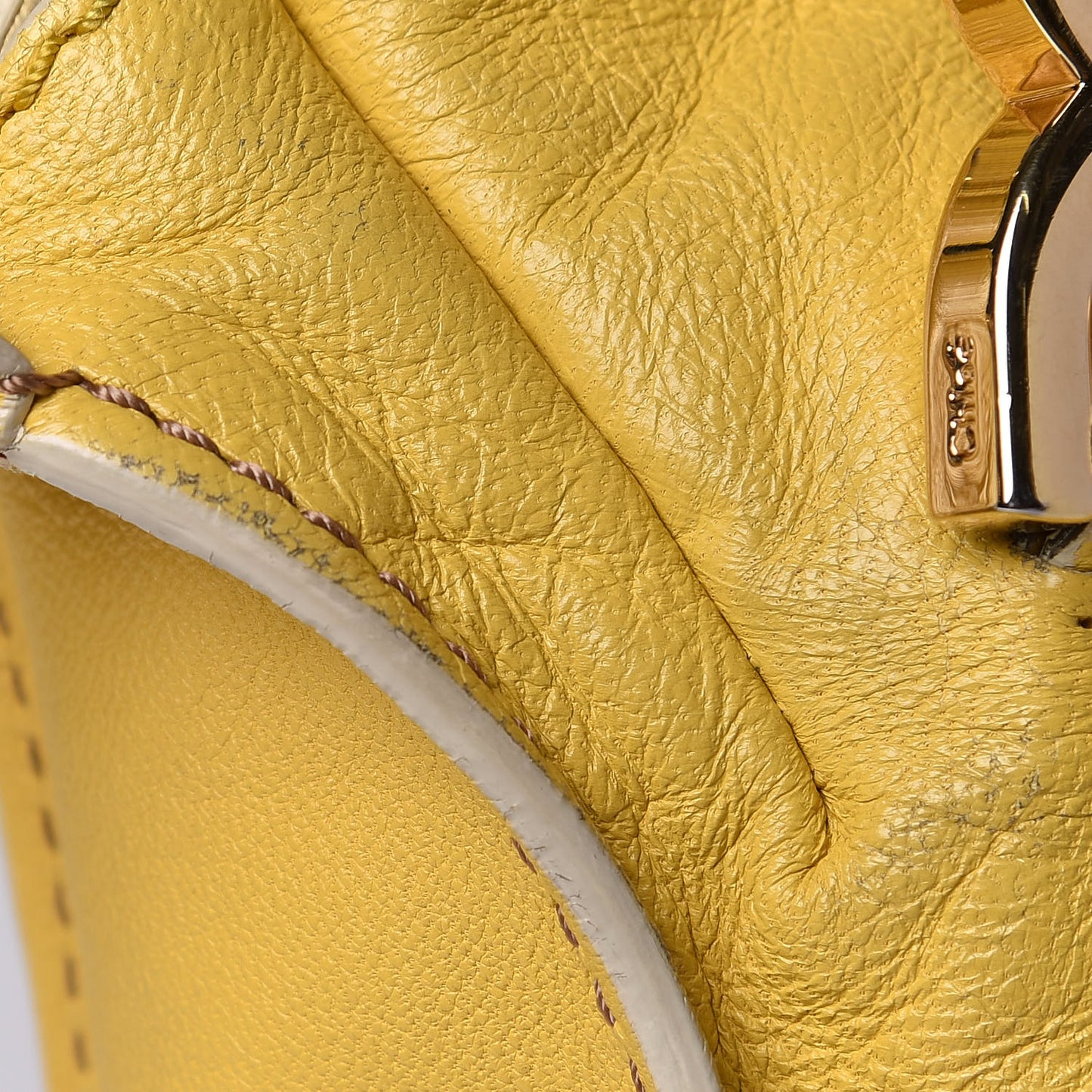 Calfskin Medium Marcie Lock Satchel Mimosa