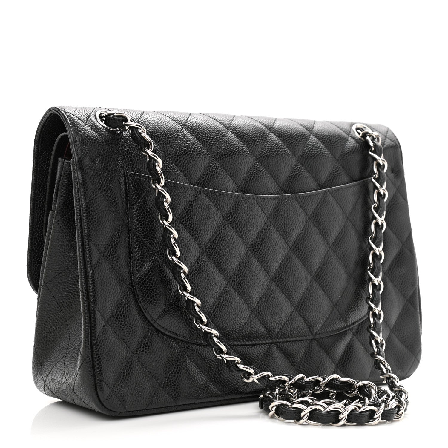 Chanel Caviar Quilted Jumbo Double Flap Black 3 of 12