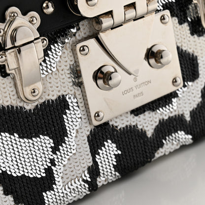 Louis Vuitton Sequins Leopard Petite Malle Black Gris 9 of 10