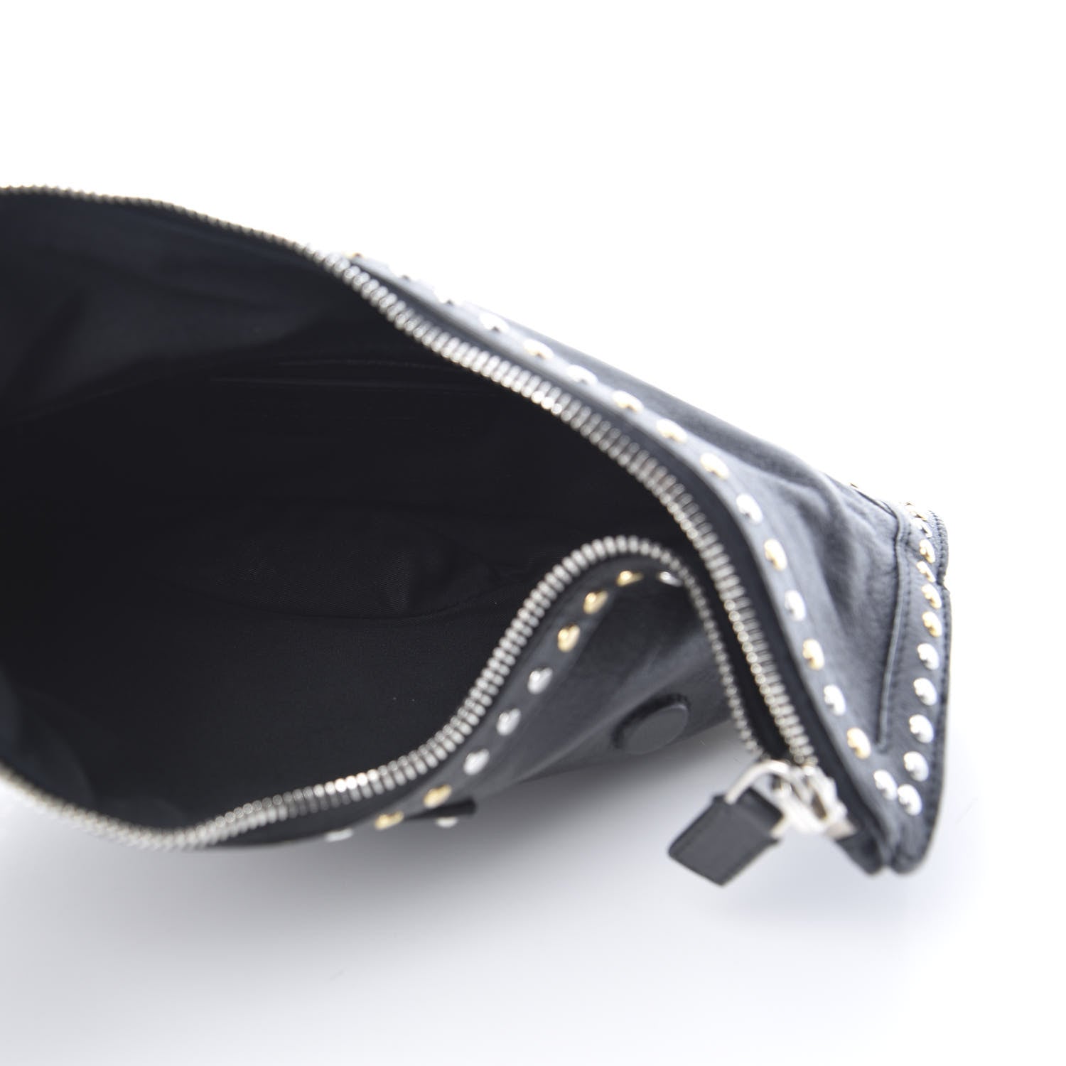 Alexander McQueen Calfskin Studded De Manta Clutch Black 5 of 7