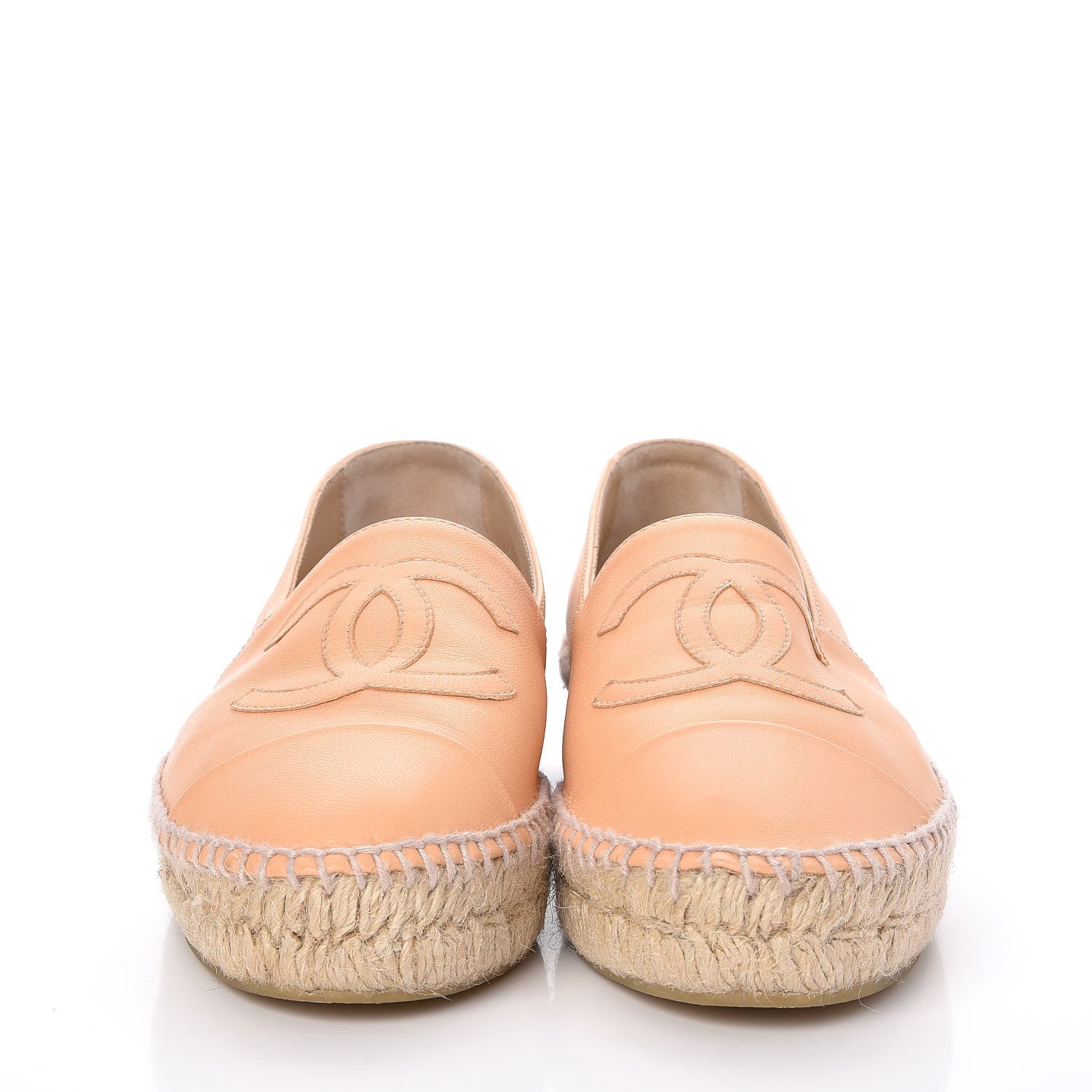 Chanel Lambskin CC Espadrilles 36 Nude 2 of 8