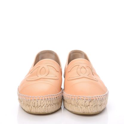 Chanel Lambskin CC Espadrilles 36 Nude 2 of 8