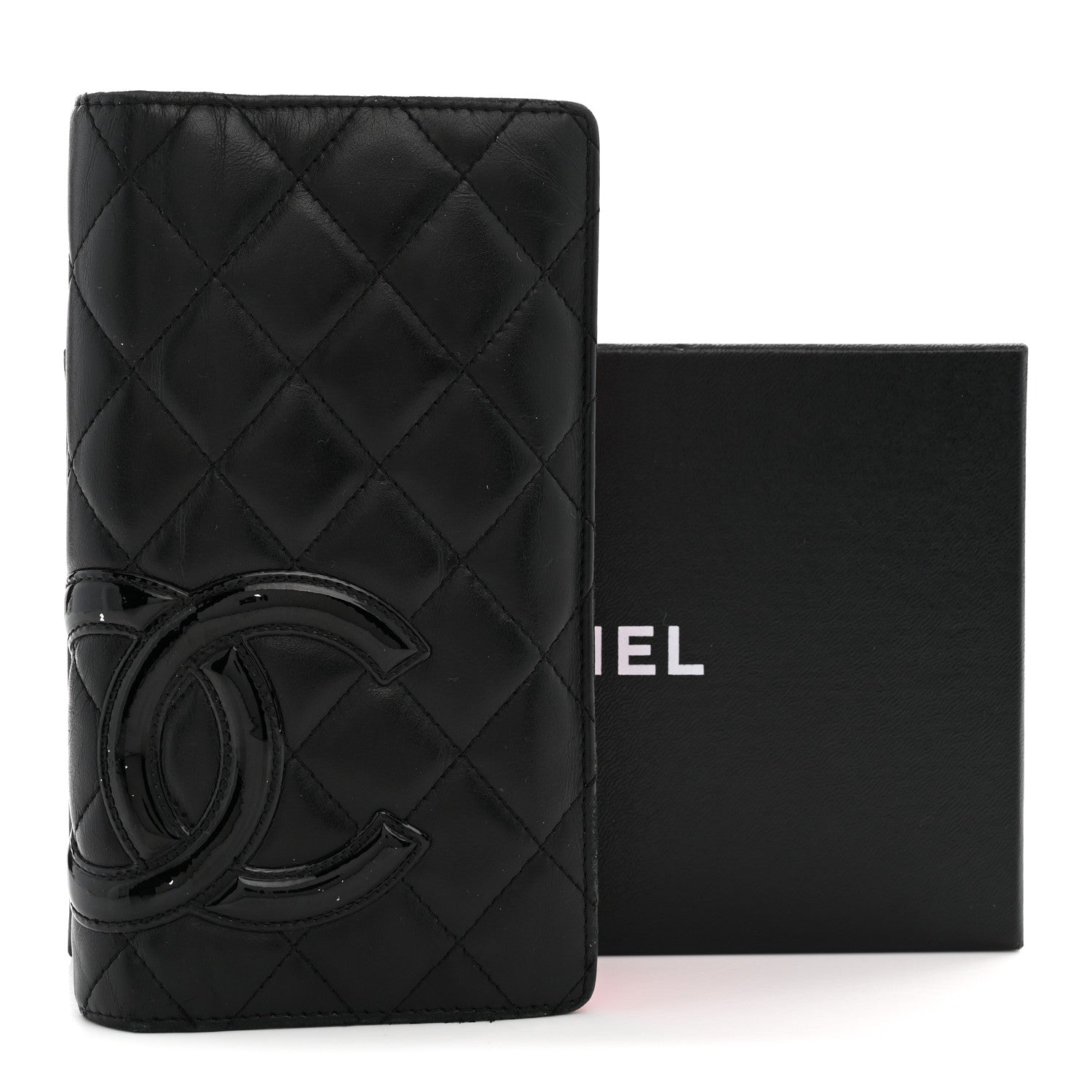 Chanel Calfskin Quilted Cambon Yen Wallet Black 12 of 12