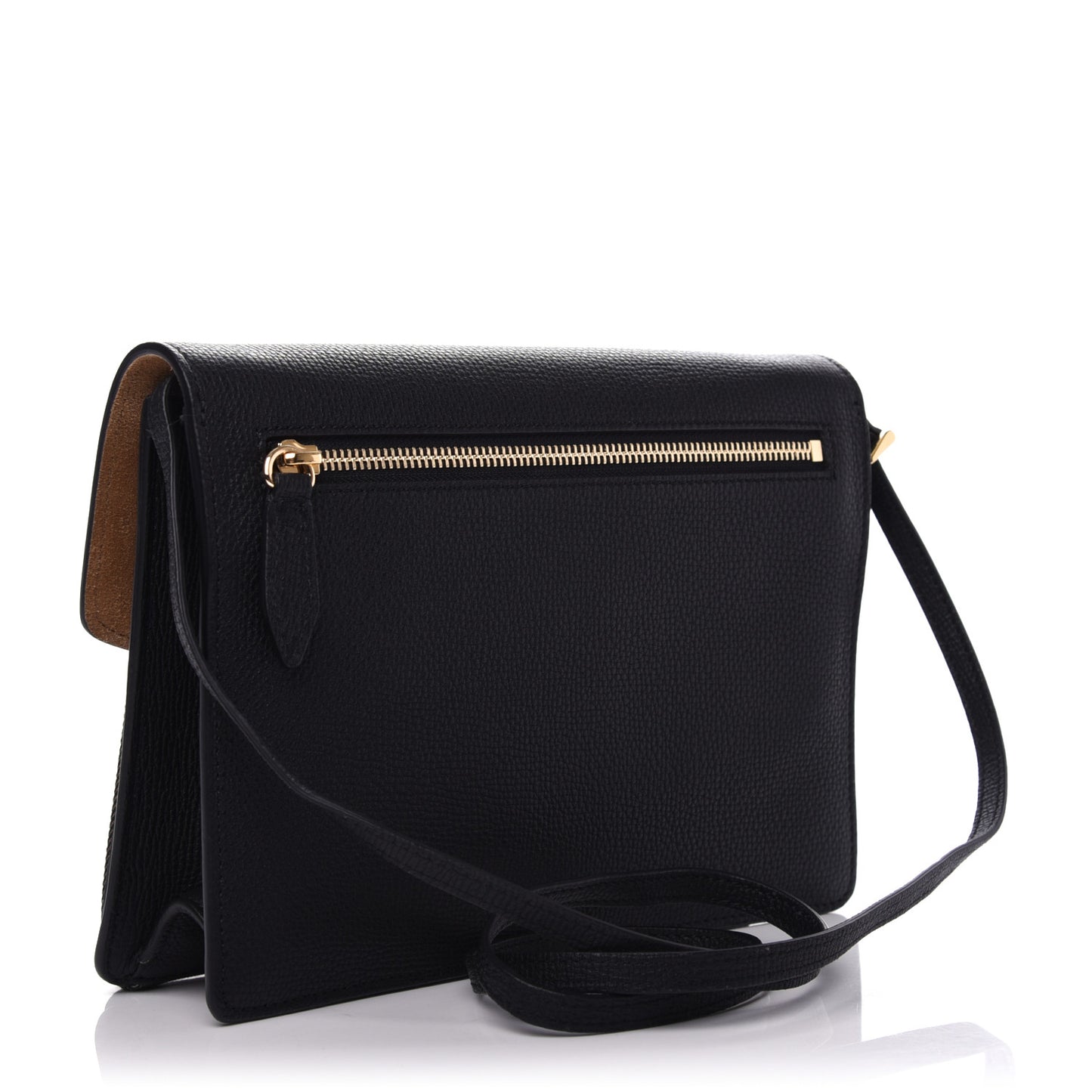 Derby Calfskin House Check Small Macken Crossbody Bag Dark Bottle Green
