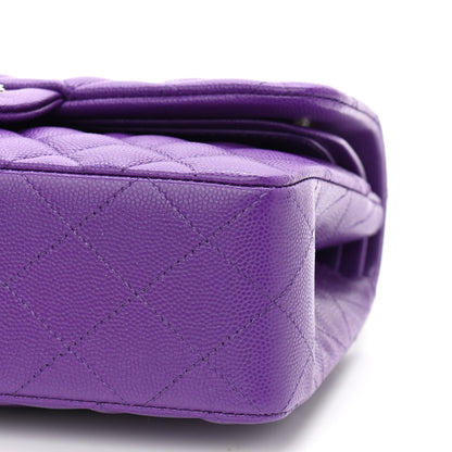 Chanel Caviar Quilted Small Double Flap Dark Purple 9 of 10
