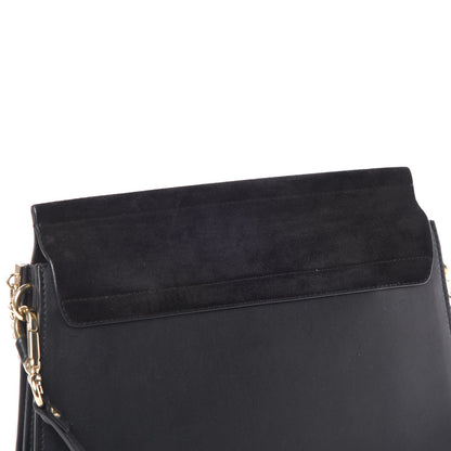 Chloe Suede Calfskin Medium Faye Shoulder Bag Black 8 of 12